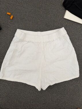 Sister Katie White Organic 100% cotton shorts Summer shorts lightweight